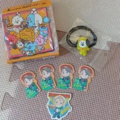 BTSジミン BT21一番くじコースター ヘアゴム タイニータン ステッカー