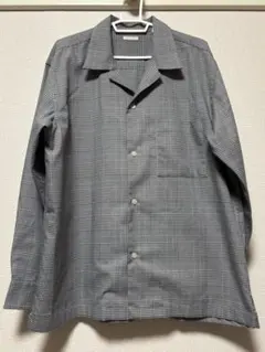 GU チェック柄 長袖シャツ Lサイズ グレー系