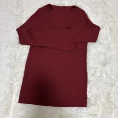 UNIQLO タートルネックセーター ボルドー XL
