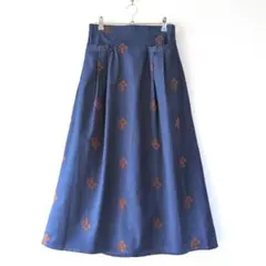 デニムスカート刺繍