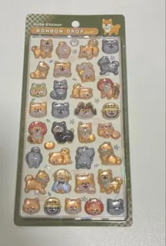 正規品　和柄　ボンボンドロップシール　柴犬