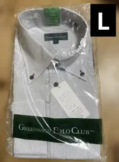 新品　GREENWICH POLO CLUB グレー　ボタンダウンシャツ L
