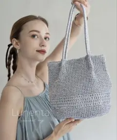 HAYNI メタリックコード編みトートバッグ【Lunenta ルナンタ】のサムネイル
