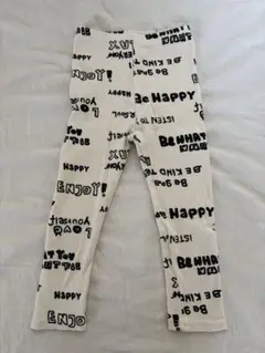 韓国子供服　リブレギンス　スパッツ　白　120 110