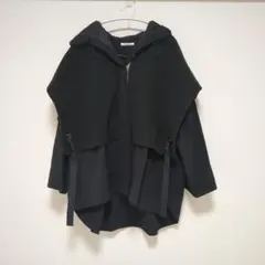 フード付きカジュアルポンチョジャケット