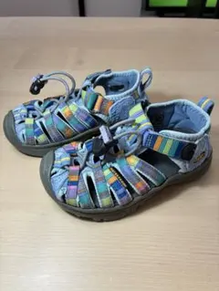 専用ページ　KEEN キーン　キッズサンダル 水色　マルチカラー　16センチ