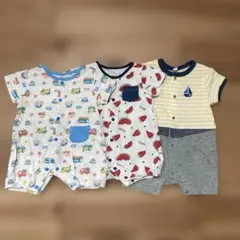 半袖ロンパース3点セット 50-70cm