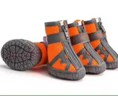 オレンジ色 ドッグシューズ メッシュ Lサイズ