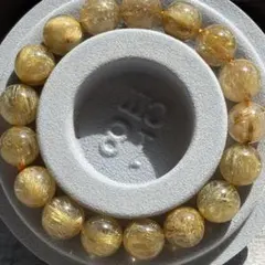 男女可満鉱物ゴールドルチルクォーツブレスレット天然石パワーストーン