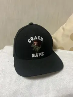 BAPE COACH コラボ キャップ 黒のサムネイル