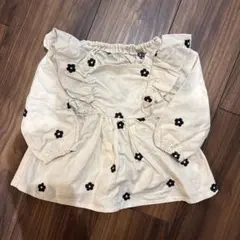 apres les cours 花柄刺繍 長袖ブラウス 80