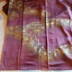 希少価値品】甲州緞子御夜具地 正絹・絹100% 花柄模様（27m巻き