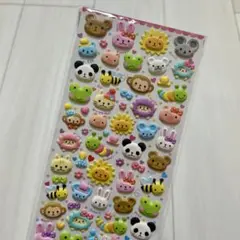 ［平成レトロ］最終お値下げ!! マシュマロシール ぷっくりシール 動物 当時物