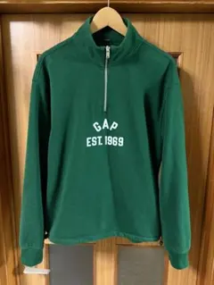 GAP ビンテージソフト オーバーサイズ ロゴ 1/4ジップアッププルオーバー