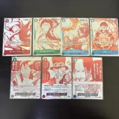 【美品】ワンピース　トレジャーキャンペーン　7種　コンプ　ルフィ　サボ　エース