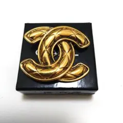 希少　CHANEL　マトラッセ　ココマーク　ヴィンテージ　ブローチ
