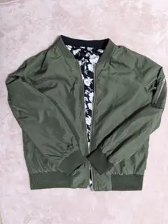 リバーシブル MA-1ジャケット オリーブグリーン/ブラック