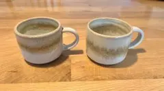 陶器製マグカップ 2個セット