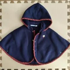 familiar フード付きポンチョ 60-90 ネイビー