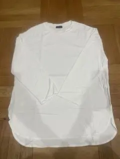 SHIPS ホワイト長袖Tシャツ 無印Tのサムネイル