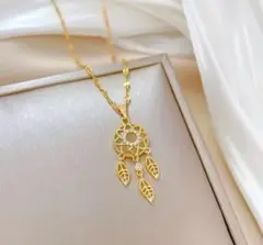 ネックレス サージカルステンレス 【大人気】 フラワードリームキャッチャー✨