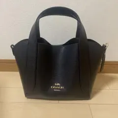 COACH ブラック ハンドバッグ 取り外し可能ストラップ付き