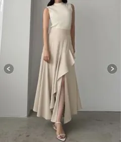 【未使用タグ付】Louereイレヘムスリットフレアスカート