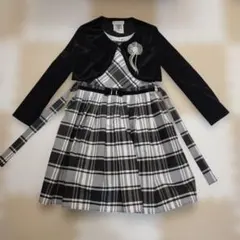 子供用チェック柄フォーマルドレス 100cm〜