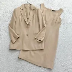 バーバリーロンドン セットアップ ワンピース 大きいサイズ 42 XL ベージュ