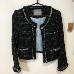 ノーカラージャケット ツイードジャケット　卒入学