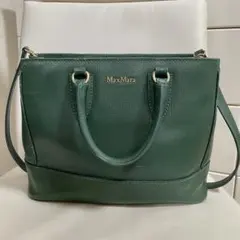 MaxMara マックスマーラ 2wayハンド ショルダーバッグ 本革 グリーンのサムネイル