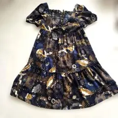 BURBERRY BLUE LABEL 総柄 半袖　チュニック　ティアード　38のサムネイル