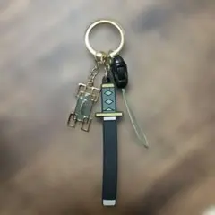 鬼滅の刃 時透無一郎 刀モチーフ キーホルダー ラバーストラップ