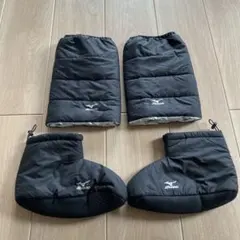 【Mizuno】レッグウォーマー　防寒用靴下 ブラック フリーサイズ