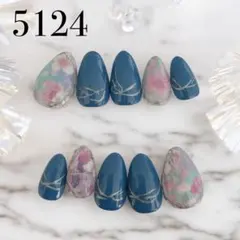 5124★ネイルチップ★ハンド★24枚セット★ショートアーモンド