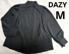 DAZY ブラックスタンドカラーシャツ M　卒業式　入学式