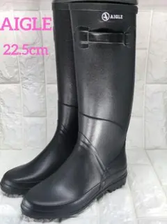 AIGLE エーグル ブラック レディース レインブーツ 長靴 22.5cm