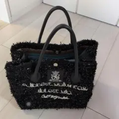 【美品】ADMJ黒のブークレトート　Мのサムネイル