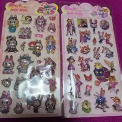 ラブブふうズートピアきゅん〜ポップシール セット2枚