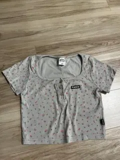 nasty fancy club 韓国　花柄 クロップド丈 半袖 Tシャツのサムネイル