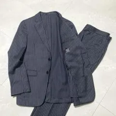 スーツセレクト スーツ セット ストライプ A5 ネイビー 濃紺 上下 2B