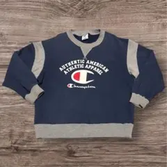 Champion スウェット トレーナー 130 ネイビー×グレー