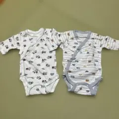 ベビー 肌着 ロンパース 2枚セット 乗り物柄