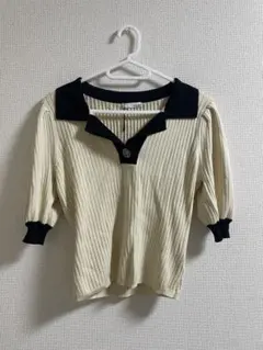 RESEXXY バイカラーニットポロのサムネイル