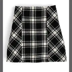 GRL バックリボンツイードチェックミニスカート[gm699]