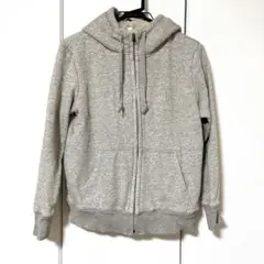 UNIQLO グレー　ボアスウェットフルジップパーカー