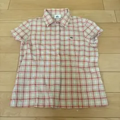 LACOSTE 半袖シャツ チェック柄 サイズ38