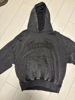 ANDER HUNK ヴィンテージ加工 ダメージパーカー ブラック
