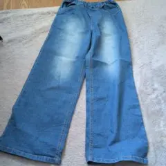男の子　デニムブルー ワイドパンツ 160サイズ