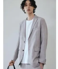THE SHOP TK【新品未使用・完売品】リネンライクシングルジャケットのサムネイル